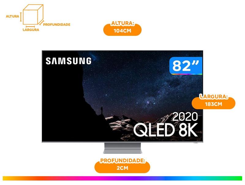Smart TV 8K QLED 82” Samsung 82Q800TA - Wi-Fi Bluetooth HDR 4 HDMI